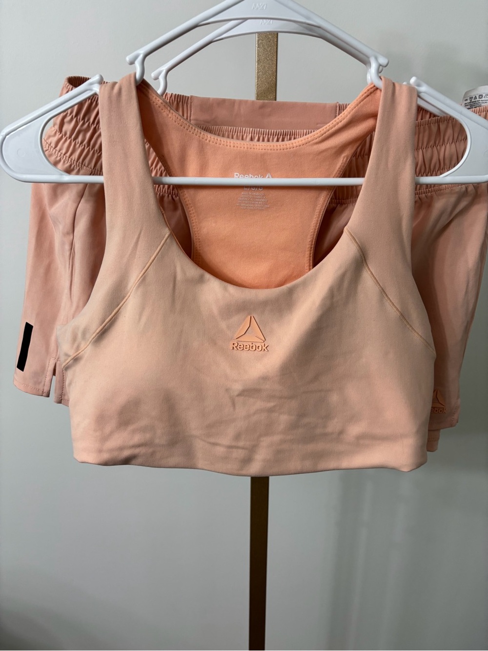Reebok Peach/Light Coral Sports Bra Set